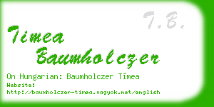 timea baumholczer business card